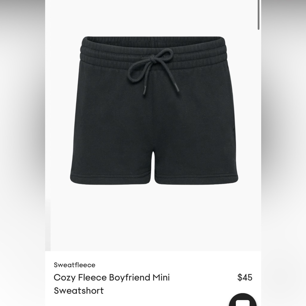 Aritzia relaxed-fit fleece black sweatshort